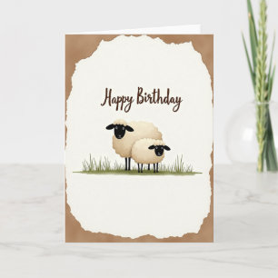 Verjaardagskaart met zoete schapen kaart