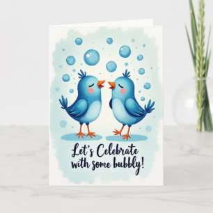 Verjaardagskaart met zoete vogels kaart