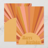 Verjaardagskaart met zonneschijn kaart (Voorkant / Achterkant)