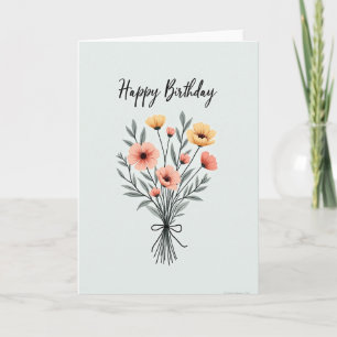 Verjaardagskaart met zonnige bloem kaart