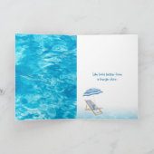 Verjaardagskaart met zwembadwater kaart (Binnen)