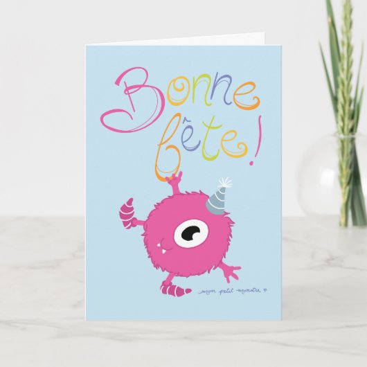 Verjaardagskaart - Mijn kleine monster Kaart (Voorkant)