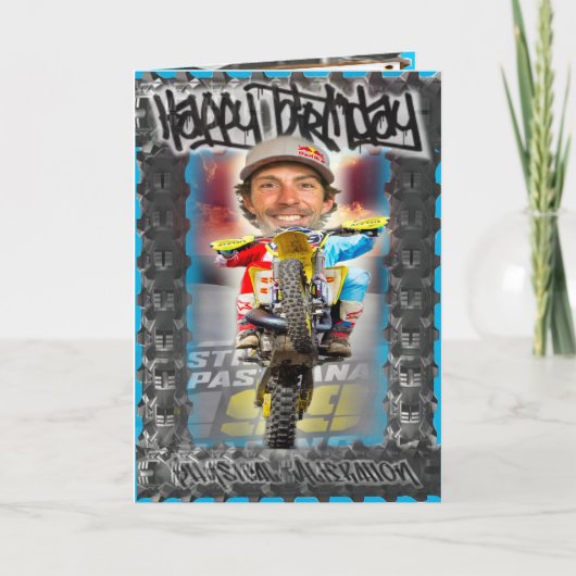 Verjaardagskaart Motorcross Kaart (Voorkant)
