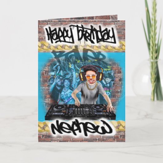 Verjaardagskaart neef kaart (Voorkant)