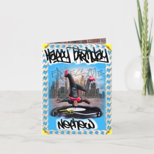 Verjaardagskaart neef kaart (Voorkant)