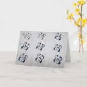 "Verjaardagskaart 'Nine Screenprinted Crabs'" Kaart (Gele Bloem)