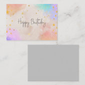 verjaardagskaart notitiekaartje (Voorkant / Achterkant)