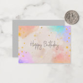 verjaardagskaart notitiekaartje (Voorkant / Achterkant in situ)