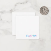 verjaardagskaart notitiekaartje (Voorkant / Achterkant in situ)