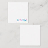 verjaardagskaart notitiekaartje (Voorkant / Achterkant)