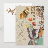 verjaardagskaart of uitnodiging (Voorkant / Achterkant)