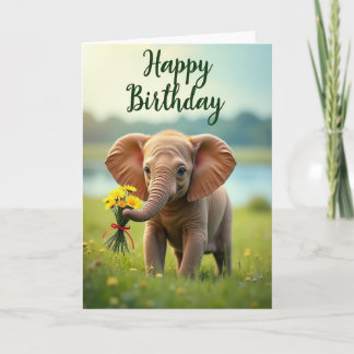 Verjaardagskaart Olifant in de Vrolijke Weide Kaart