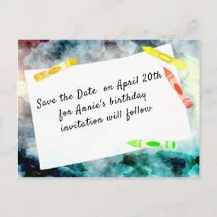 Verjaardagskaart om de datum te reserveren briefkaart