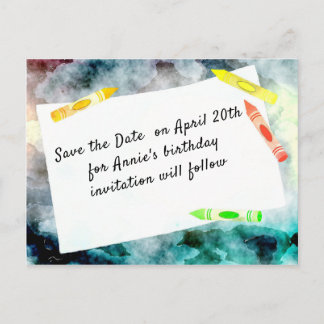 Verjaardagskaart om de datum te reserveren briefkaart