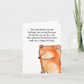 Verjaardagskaart ontbrekende taart kaart (Voorkant)