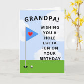 Verjaardagskaart Opa Golf Kaart (Gele Bloem)