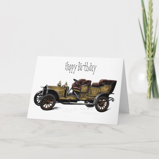 Verjaardagskaart Opa's Auto Kaart (Voorkant)