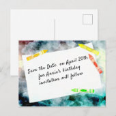 Verjaardagskaart opslagdatum briefkaart (Voorkant / Achterkant)