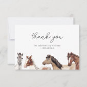 Verjaardagskaart paard bedankje bedankkaart (Voorkant)