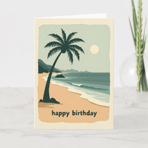 Verjaardagskaart Palm Beach met vreedzame sfeer Kaart