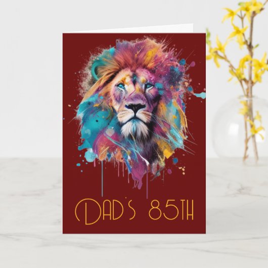 Verjaardagskaart "Papa is 85" Kaart (Gele Bloem)