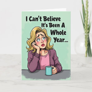 Verjaardagskaart Pensive Year Kaart