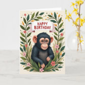 Verjaardagskaart Primate Bloom Kaart (Gele Bloem)