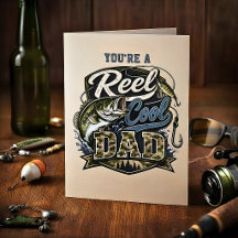 Verjaardagskaart 'Reel Cool Dad Customize It'