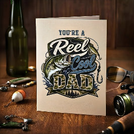 Verjaardagskaart 'Reel Cool Dad Customize It' Kaart