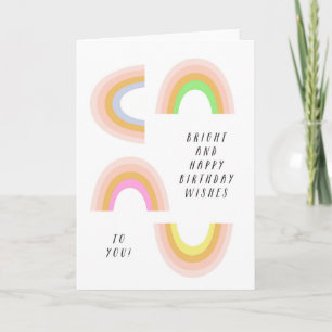 Verjaardagskaart Regenbogen, modern, fel, kinderen Kaart