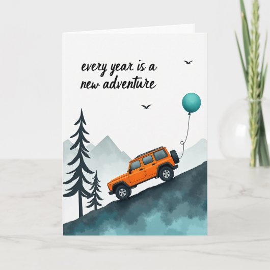 Verjaardagskaart Reis Kaart (Voorkant)