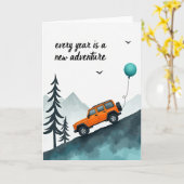 Verjaardagskaart Reis Kaart (Gele Bloem)