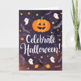 Verjaardagskaart Retro Halloween Kaart