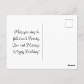 Verjaardagskaart Rode Rozen Briefkaart (Achterkant)