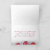 Verjaardagskaart Rode Tulpen Kaart (Binnen)