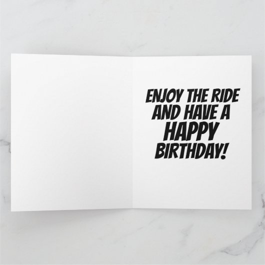 VERJAARDAGSKAART ROLLER COASTER KAART (Binnen)