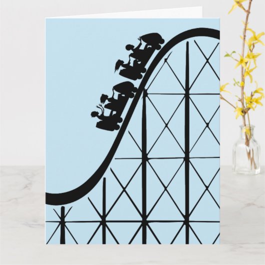 VERJAARDAGSKAART ROLLER COASTER KAART (Gele Bloem)