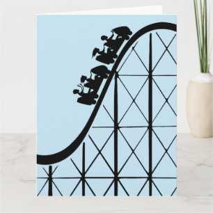 VERJAARDAGSKAART ROLLER COASTER KAART