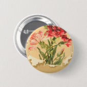  verjaardagskaart ronde button 5,7 cm (Voorkant /achterkant)