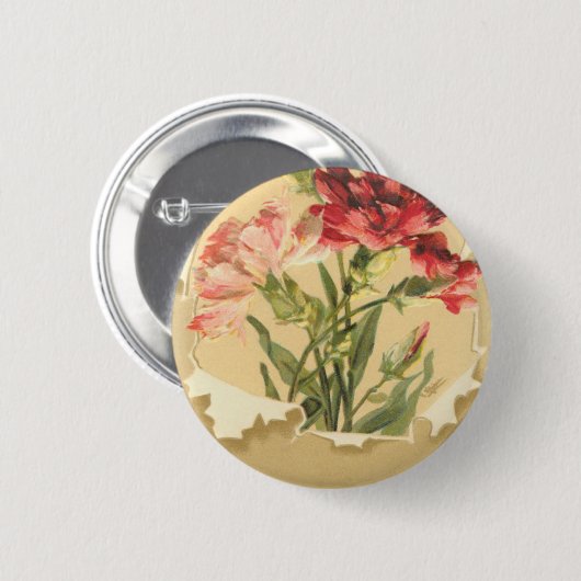 verjaardagskaart ronde button 5,7 cm (Voorkant /achterkant)