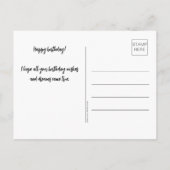 Verjaardagskaart Roos Briefkaart (Achterkant)