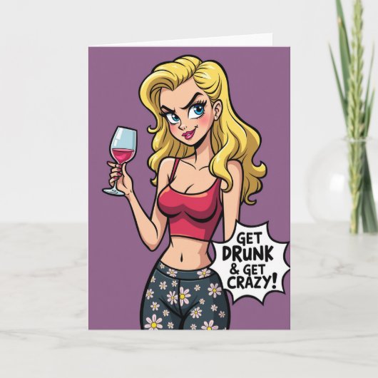 Verjaardagskaart Sassy Blonde Kaart (Voorkant)