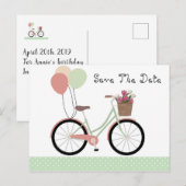 Verjaardagskaart Save The Date Briefkaart (Voorkant / Achterkant)