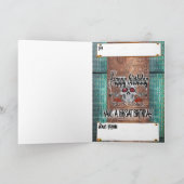 Verjaardagskaart schedel en rozen kaart (Binnen)