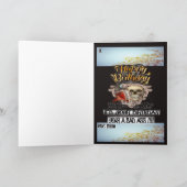 Verjaardagskaart schedel tattoo machine kaart (Binnen)