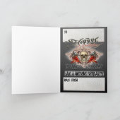 Verjaardagskaart schedel tattoo machines kaart (Binnen)