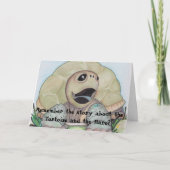 Verjaardagskaart schildpad kaart (Voorkant)