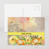 Verjaardagskaart Sinaasappels en Rozen Briefkaart (Voorkant / Achterkant)