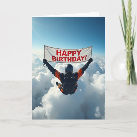 Verjaardagskaart Sky Adventurer Kaart (Voorkant)