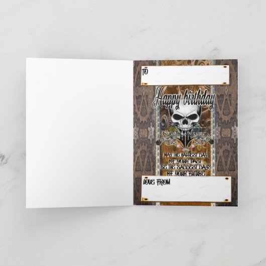 Verjaardagskaart steampunk kaart (Binnen)